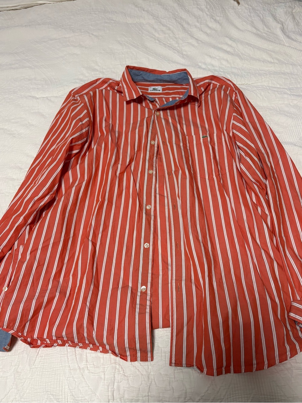 Lacoste Striped Button-Down Shirt